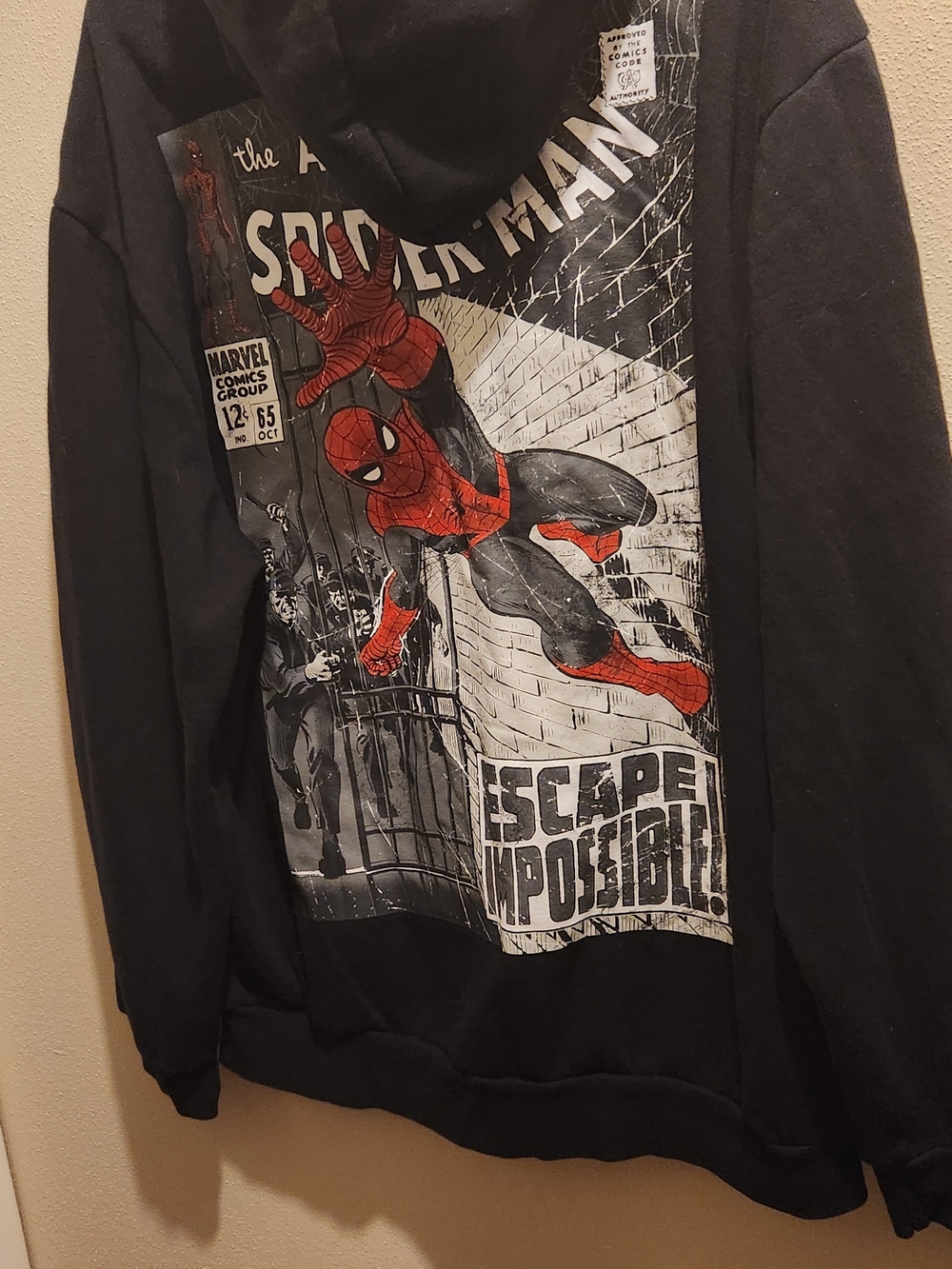 Marvel Spider-Man Black and Red Graphic Hoodie